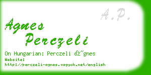 agnes perczeli business card